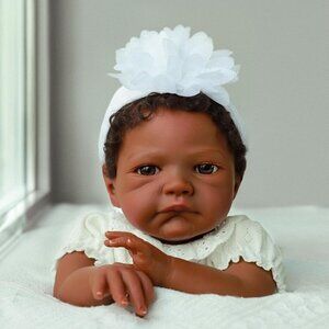 Lifelike Reborn Baby Dolls Black Girl 20 Inch Realistic Newborn African American